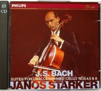 Bach: Suites For Solo Cello Nos. 4, 5, & 6 - JANOS STARKER - PHILIPS JAPAN (IMPORT)