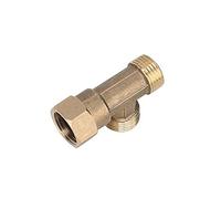 Bachangz-Brass Hose Fitting 1/2" Male/Female Thread Union Tee Connector T-Cock Brass Junction Joint Coupling Pipe Fitting Connector Plumbing Pipe Fittings, Garden Irrigation Pipe ( Color : Black )