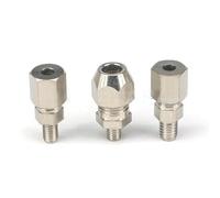 Bachangz-Brass Hose Fitting 5pcs M5 M6 M8 Male to 4mm 6mm Nickel Plated Brass Compression Union Fitting, Garden Irrigation Pipe(M5x0.8,Fit for Tube OD 4mm)