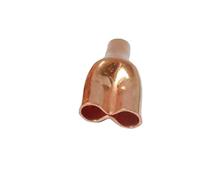 Bachangz-Fitting 6.3-42mm Equal Reducing Y 3 Way Copper End Feed Solder Pipe Fitting Connector Air Conditioner, Garden Irrigation Pipe(35x22mx22mm)