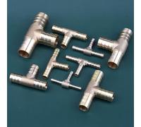 Bachangz-Fitting Brass T - Type Hose Fittings with Barb Tail Durable Various Sizes 4-25mm Stable Connection, 1pcs, Garden Irrigation Pipe(10mm-6mm-10mm)