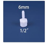 Bachangz-Fitting Plastic Pipe Fitting Pagoda Barb to 1/2 3/4 BSP Male Thread White PE Coupling Straight Fish Tank Hose Connector 5Pcs, Garden Irrigation Pipe(2)