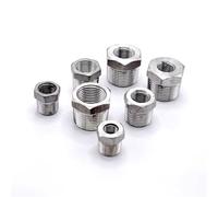 Bachangz-Fitting Tonifying Heart Reducer Bushing 1/8" 1/4" 3/8" 1/2" Male/Female Thread S304 Stainless Steel Pipe Fittings for Water Gas Oil, Garden Irrigation Pipe(DN32 to DN20)