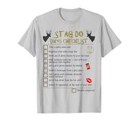 Bachelor Party Dares Game | Fun Groom's Stag Do Checklist T-Shirt
