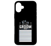 Bachelor Party with Checklist Groom Mission Humorous Case for iPhone 16 Plus