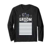 Bachelor Party with Checklist Groom Mission Humorous Long Sleeve T-Shirt