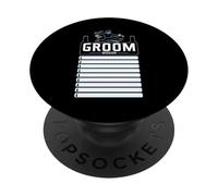 Bachelor Party with Checklist Groom Mission Humorous PopSockets Adhesive PopGrip