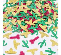 Bachelorette Confetti Fiesta Final Fiesta Hen Party Decorations - 200 Pack Cactus Pens Sombrero Table Confetti Glitter for Mexican Bridal Shower Engagement Wedding Supplies