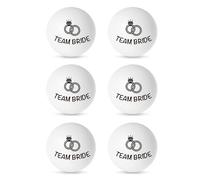 Bachelorette Party Beer Pong Balls - Team Bride 6 Pack Pong Ball Set | Bridesmaid Proposal Gifts Idea Funny Party Supplies Drinking Games Decorations Supplies Bride to Be Gag Gift Ideas Favors Bash