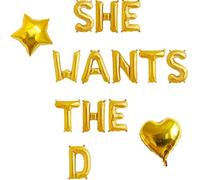 Bachelorette Party Decorations Gold She Wants The D Balloons for Bridal Shower with Diamond Ring Themed Bachelorette Engagement Wedding Party Supplies Decorations