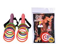 Bachelorette Party Games Set, Ring Toss and Junk On The Hunk Poster for Hen Night Party, Bridal Showers, Ladies Night Out, Adult Night Party Favors Supplies