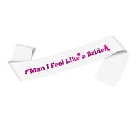 Bachelorette Party Sash Bridal Shower Decorations Bachelorette Party Decorations for Her White Satin Sash with Rose Red Letters Wedding Bridal Shower Decoration for Wedding Engagement Parties Supplies