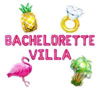 Bachelorette Villa Balloon Banner Sign Flamingo Palm Tree FRing Balloon for Love Island Themed Bachelorette Party Decorations Beach Bach Birdal Shower Decor