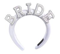 Bachelorettes Party Bride Headband Wedding Dress Headpiece Artificial Pearl Letter Bride Hairband Bridesmaids HairDecors