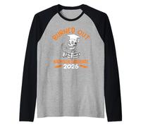 Bachelor's Degree Burned Out Bachelor Graduate 2026 Raglan Baseball Tee