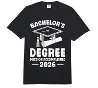 Bachelor's Degree Mission Accomplished 2026 Funny Bachelors Comfort Colors Adult Heavyweight T-Shirt
