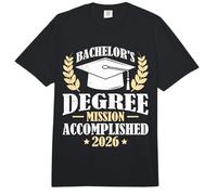 Bachelor's Degree Mission Accomplished 2026 Funny Bachelors Comfort Colors Adult Heavyweight T-Shirt