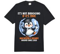 Bachelor's Degree NOT Bragging IF It's True Funny Bachelors Comfort Colors Adult Heavyweight T-Shirt