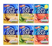 Bachelors Instant Cup A Soup Selection Tomato, Cream of Vegetable, Chicken Flavours 6 Boxes