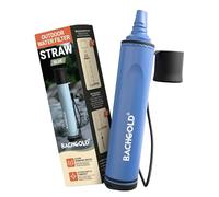 Bachgold Water Filter Straw Survival - Portable Camping Water Purification System | Removes 99.99% Viruses, Bacteria & Protozoa | 2-Stage Electroadsorption + 70 cm Tube, Blue