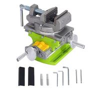 BACHIN Rotary Table 90 ° 3" Cross Slide Drill Press Vise Horizontal Precision Milling Drilling Machine Vernier Reading Milling Drilling Boring