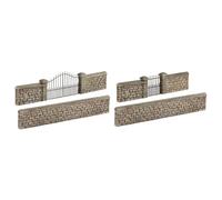 Bachmann 44-555 Scenecraft Stone Walls and Gates (Pre-Built)