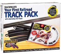 Bachmann 44497 Trains Snap-Fit E-Z World’S Greatest Hobby Track Pack-Steel Alloy Rail with Black Roadbed-HO Scale, White