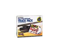 Bachmann 44497 Trains Snap-Fit E-Z World?S Greatest Hobby Track Pack-Steel Alloy Rail with Black Roadbed-HO Scale, White
