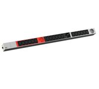 Bachmann 800.2337 IT PDU Aluminium 1HE 18x C13 3X Protective Contact CEE 3X 16A Red/Aluminium