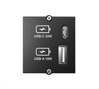 Bachmann 917.227 socket-outlet USB A + USB C Black