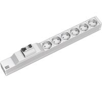 Bachmann Bach Steckdosenleiste 19" 1 HE 333.411 | 6xSchutzkontaktsteckdosen 1xFI