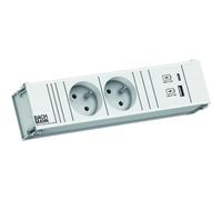 BACHMANN CONI 2xUTE 1xUSB A/C 22W 0.2m GST18 RAL9010