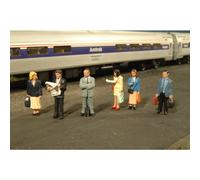 Bachmann Industries Miniature O Scale Figures Standing Platform Passengers Train (6 Piece)