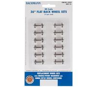 Bachmann Trains 36" FLAT BACK WHEEL SETS (12 per card) - HO Scale