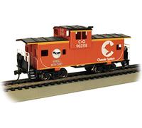 Bachmann Trains - 36' Wide-Vision Caboose - Chessie - Orange #903118 - HO Scale (17707)