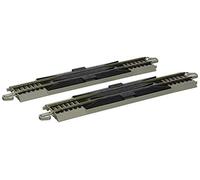 Bachmann Trains 44528 (Snap-Fit E-Z TRACK 9” STRAIGHT RERAILER (2/card) -NICKEL SILVER Rail With Gray Roadbed-HO Scale, Grey, 6 UK