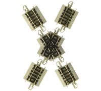 Bachmann 44842 Snap-Fit E-Z Track 60 Degree Crossing (1/Card) -Nickel Silver Rail with Grey Roadbed-N Scale, 6 UK