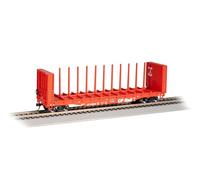 Bachmann Trains - 52' Center-Beam FLATCAR with BULKHEADS - CP Rail #316879 - HO Scale