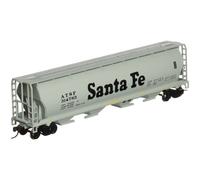 Bachmann Trains - Canadian 4 Bay Cylindrical Grain Hopper - Santa Fe -