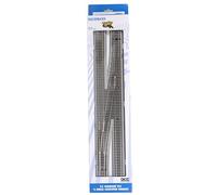 Bachmann Turnout E-Z Command DCC #6 Single Crossover Right Nickel-Silver E-Z Track Grey Roadbed HO