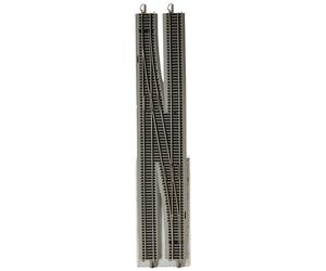 Bachmann Trains EZ COMMAND DCC EQUIPPED 6 SINGLE CROSSOVER TURNOUT LEFT NICKEL SILVER EZ TRACK With Grey Roadbed HO S