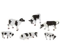 Bachmann Trains - FIGURES - COWS - BLACK & WHITE (6pcs/pk) - HO Scal (US IMPORT)