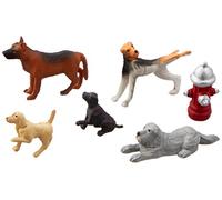 Bachmann Trains - FIGURES - DOGS with FIRE HYDRANT (6pcs/pk) - O Scale