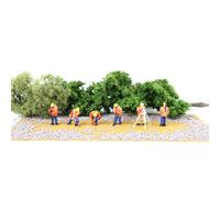 Bachmann Trains - Miniature Scale Figures - Highway Maintenance Crew (6pcs/pk) - HO Scale