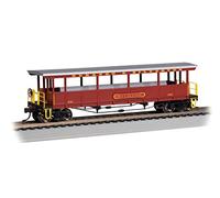 Bachmann Trains - Open-Sided Excursion CAR with Seats - Durango & Silverton #410 - RED - HO Scale