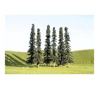 Bachmann Trains - SCENE SCAPES - 3- 4 CONIFER TREES (9 per box) - N Scale