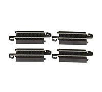 Bachmann Trains - Snap-Fit E-Z TRACK 3” STRAIGHT TRACK (4/card) - STEEL ALLOY Rail With Black Roadbed - HO Scale
