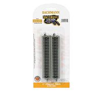 Bachmann Trains - Snap-Fit E-Z TRACK 5” STRAIGHT TRACK (6/card) - NICKEL SILVER Rail With Grey Roadbed - N Scale, 8