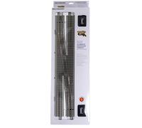 Bachmann Trains - Snap-Fit E-Z TRACK #6 REMOTE CROSSOVER TURNOUT - LEFT (1/box) - NICKEL SILVER Rail With Gray Roadbed - HO Scale