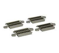 Bachmann Trains SnapFit EZ TRACK 225 STRAIGHT TRACK 4card NICKEL SILVER Rail With Gray Roadbed HO Scale